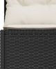 vidaXL Gartensofa mit Kissen Halbrund Schwarz Poly-Rattan 3318522 Bild 4