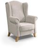 Beautysofa Ohrensessel Leonardo (mit Holzbeine, Wellenfedern) Bild 5