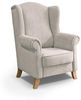 Beautysofa Ohrensessel Leonardo (mit Holzbeine, Wellenfedern) Bild 4