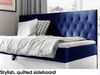 MEBLINI Kinderbett mit Bettkasten FILIPPO 2 80x200 – H3/Blau Samt Gepolstert Einzelbett mit Matratze - Polsterbett mit Stauraum - Bett mit Kopfteil – Stauraumbett Bild 3