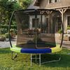 Devoko Gartentrampolin mit Sicherheitsnetz, Leiter, Randabdeckung, Stahlrahmen, Grün, Ø 290 cm Bild 2