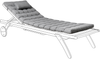 Liegenauflage CESANA PREMIUM 192 x 56 cm Grau meliert Bild 4