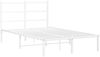 vidaXL Bettgestell mit Kopfteil Metall Weiß 120x190 cm 355411 Bild 3