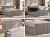 Boxspringbett INERO DUO, Doppelbett mit Multipocket-Matratze H3, Boxspringbett mit Stauraum, gestepptes Kopfteil - 140x200 - Greige Stukture - Topper T25 Bild 2