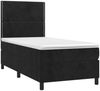 vidaXL Boxspringbett mit Matratze & LED Schwarz 90x200 cm Samt 3136043 Bild 3
