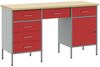 vidaXL Werkbank mit Schubladen 3 pcs Rot Ingenieure Holz und Stahl 3321379 Bild 2