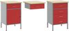 vidaXL Werkbank mit Schubladen 3 pcs Rot Ingenieure Holz und Stahl 3321379 Bild 4