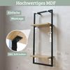 Wandregal Schwarz SYIOP - MDF, Metallrahmen | Bücherregal Schwebendes Regal Hängeregale für Wohnzimmer | High Bild 4