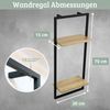 Wandregal Schwarz SYIOP - MDF, Metallrahmen | Bücherregal Schwebendes Regal Hängeregale für Wohnzimmer | High Bild 2