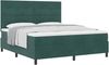 vidaXL Boxspringbett mit Kopfteil Dunkelgrün 180 x 200 cm Samt 3339851 Bild 2