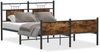 vidaXL Bettgestell ohne Matratze Räuchereiche 140x200 cm Holzwerkstoff 4106927 Bild 2