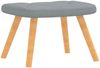vidaXL Relaxsessel mit Hocker Hellgrau Stoff [327534] Bild 4