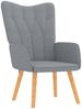 vidaXL Relaxsessel mit Hocker Hellgrau Stoff [327534] Bild 3
