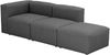 Sofa 2-Sitzer mit Hocker rechts Kattrina Flachgewebe anthrazit Bild 3