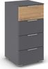 OTTO home Schubkastenkommode Highboard Sideboard Schubladenkommode Kommode Schlafzimmer ASTANA (Breite 40 cm / Höhe 81 cm), mit 4 geräumigen Schubladen, Kantengriff in Alufarben MADE IN GERMANY Bild 3