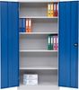Furni24 Aktenschrank,mit 5 Fächern,fertig montiert,195x92x42cm,Stahlflügeltürschrank,Abschließbarer Spind,blau Bild 5
