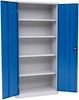 Furni24 Aktenschrank,mit 5 Fächern,fertig montiert,195x92x42cm,Stahlflügeltürschrank,Abschließbarer Spind,blau Bild 3