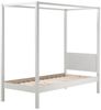 Himmelbett Katerinka 208x98x191 Einzelbett Massivholz Weiß Bild 2