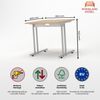Rheinland Möbel Statio Schreibtisch 80x80 cm höhenverstellbar ±10 mm in Eiche – kompakter Bürotisch für Homeoffice & Büro, gerader Fuß, Kabelwanne, einfache Montage, FSC® zertifiziert Bild 3