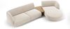 Micadoni Modulares Sofa Miley mit Recamiere 3-Sitzer Rechts Samtstoff Bluvel Helles Beige Bild 2