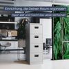 Hängeregisterschrank abschließbar SARA - 4 Schubladen mit Schloss | Aktenschrank Büroschrank aus Stahl Metallschrank, 132x46x62cm Grau Bild 3