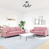vidaXL 2-tlg. Sofagarnitur mit Kissen und Nackenrollen Rosa Samt 3278494 Bild 3