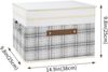 Faltbare Aufbewahrungsbox mit Deckel, Patchwork-Design, Kisten Aufbewahrung Bild 2