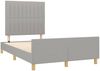 vidaXL Polsterbett mit Kopfteil Stoff Hellgrau 120x200 cm Bild 4