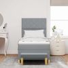vidaXL Boxspringbett mit Kissen Hellgrau 200 x 100 cm Stoff 3344352 Bild 3