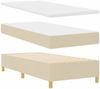 vidaXL Boxspringbett mit Kissen mit Kopfteil Creme 200 x 100 cm Stoff 3344357 Bild 5