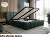 MEBLINI Polsterbett 200x200 mit Lattenrost und Matratze - Hellgrau Boucle/H3 Matratze - SOFINA - Bubble Bett - Cloud - Marshmallow Bed - Kopfteil Bett mit Stauraum - Betten Bild 5
