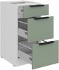 Küchen Unterschrank 40 cm Küche ARIA Aquamarin ultra matt + Weiss matt, hochwertige Fronten mit Anti Fingerprint Beschichtung, Soft-Close Küchenzeile Küchenblock Bild 3