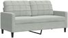 vidaXL 3-tlg. Sofagarnitur mit Kissen Hellgrau Samt 3278481 Bild 5