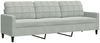 vidaXL 3-tlg. Sofagarnitur mit Kissen Hellgrau Samt 3278481 Bild 4