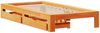 vidaXL Massivholzbett ohne Matratze Wachsbraun 100x200 Kiefernholz 3309007 Bild 3