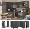 Eckunterschrank Fame-Line Anthrazit-Gold Landhaus 80.5 cm ohne Arbeitsplatte Vicco Bild 3