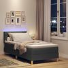 vidaXL LED Boxspringbett mit Kopfteil Dunkelgrau 100 x 200 cm Stoff 3342493 Bild 5
