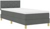 vidaXL LED Boxspringbett mit Kopfteil Dunkelgrau 100 x 200 cm Stoff 3342493 Bild 2