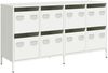 vidaXL Sideboard Weiß 135x39x73,5 cm Kaltgewalzter Stahl 3307172 Bild 2
