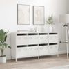 vidaXL Sideboard Weiß 135x39x73,5 cm Kaltgewalzter Stahl 3307172 Bild 3