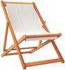 vidaXL Klappbare Strandstühle 2 Stk. Cremeweiß Stoff 3214495 Bild 3