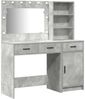 vidaXL Schminktisch mit Spiegelbeleuchtung 2 pcs Grau Holzwerkstoff 3334266 Bild 5