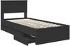 vidaXL Bettrahmen mit Schubladen Schwarz 90 x 200 cm Ingenieurs Holz 3410743 Bild 5