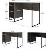 Schreibtisch >Bernhard< in Schwarz, MDF/Metall - 121x76x50cm (BxHxT) Bild 2