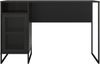Schreibtisch >Bernhard< in Schwarz, MDF/Metall - 121x76x50cm (BxHxT) Bild 3