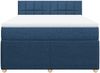vidaXL Boxspringbett mit Matratze Blau 160x200 cm Stoff 3287513 Bild 4