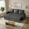 HOMALL Ecksofa Multifunktionales L-Form Schlafsofa, mit Stauraum, Gästebett-Funktion, wechselbarer Links-/Rechtsposition, Tassenhaltern & Seitentasche Bild 4