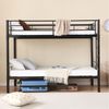REDOM Metallbett Platzsparendes Etagenbett aus Metall (Etagenbett, Kinderbett, Stockbett, 90x200 cm*2, ohne Matratze), mit Lattenrost Anti Rutsch Treppe Bild 3