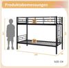 REDOM Metallbett Platzsparendes Etagenbett aus Metall (Etagenbett, Kinderbett, Stockbett, 90x200 cm*2, ohne Matratze), mit Lattenrost Anti Rutsch Treppe Bild 4