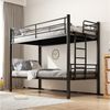 REDOM Metallbett Platzsparendes Etagenbett aus Metall (Etagenbett, Kinderbett, Stockbett, 90x200 cm*2, ohne Matratze), mit Lattenrost Anti Rutsch Treppe Bild 2